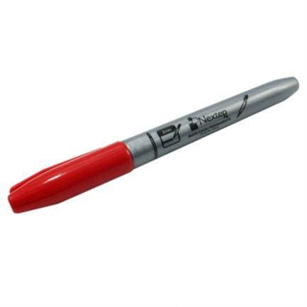 Nextep Marcador Permanente Nextep NE-071 Punto Fino 2mm Color Rojo con 12 piezas