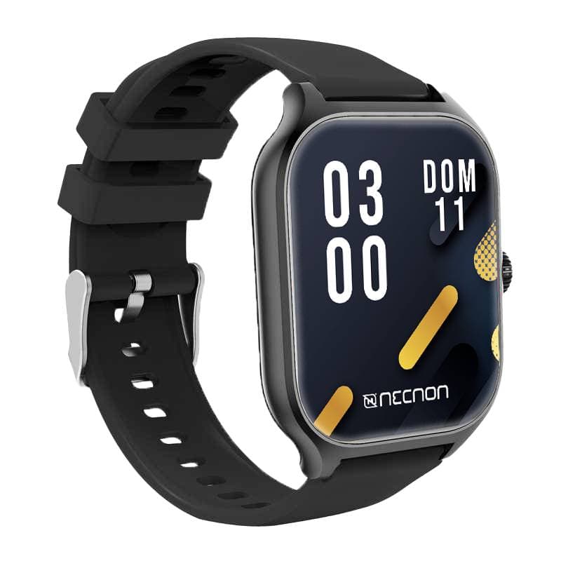NECNON SMARTWATCH NSW-101 2.01 IP67 BT 5.0 APP FITPRO BAT 180 mAH MIDE CALORIAS FC CON VIBRACIÓN MULTIMEDIA FUNCIÓN BUSCAR Y FOTOS A DISTANCIA NEGRO/NEGRO