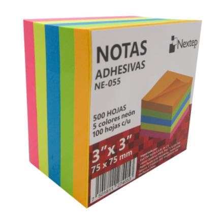Nextep NOTA ADHESIVA NEXTEP 3X3 NEON C/500 HJ
