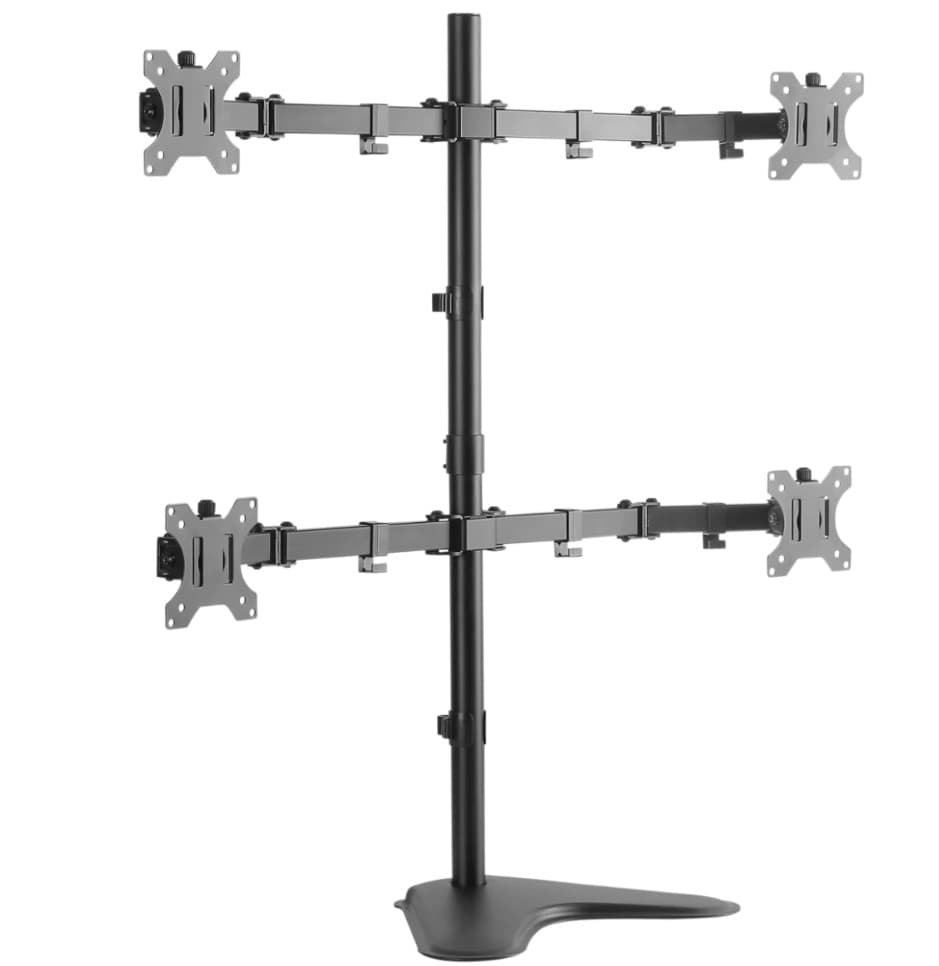 OVALTECH Soporte de Escritorio OVALTECH OVME-Q1332 para 4 Monitores LCD de 13 pulgadas a 32 pulgadas (Resistencia 8kgs)