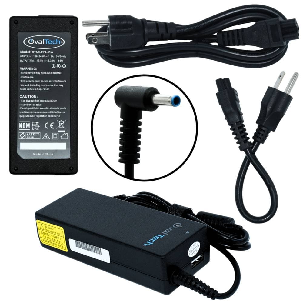 OVALTECH Adaptador / Cargador de corriente para Laptop OTAC-E74-65W OVALTECH de 65W 19.5V/3.33A Punta Azul 4.5x3.0