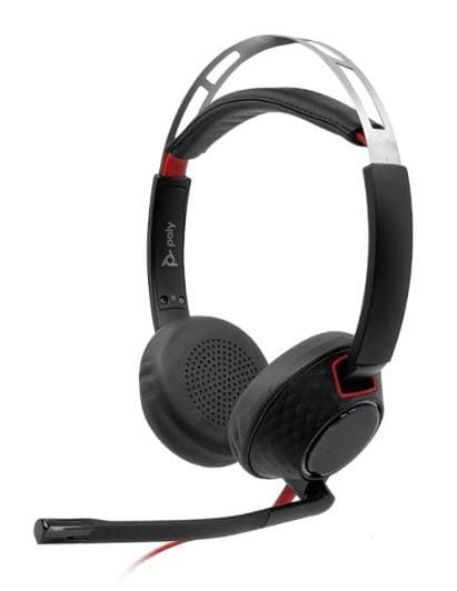 PLANTRONICS HP Poly Blackwire 5220, Alambricos, USB-C con adaptador USB-C/A, conector 3.5 mm, Binaural