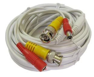 PROVISION-ISR Cable siamés coaxial Pre-ensamblado de 20 metros de largo, incluye conectores de video y energía