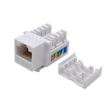 BROBOTIX JACK RJ45, CAT 5e, KEYSTONE DE IMPACTO, P/CABLE UTP SIN BLINDAR, USO C/HERRAMIENTAS DE PONCHADO, BLANCO, BROBOTIX 230201