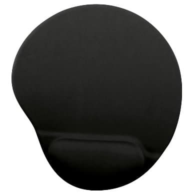 BROBOTIX Mouse Pad con Descansa Muñecas, con Gel en la Almohadilla, Ergonómico, Antiderrapante, Amplio: 20.3*24.1*2 , Negro, 500074N BROBOTIX