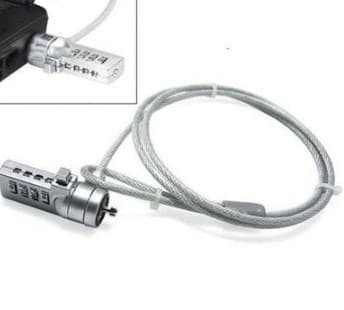 BROBOTIX Candado de Combinación, K-Slot (Microsaver), P/Portátiles, Acero, BROBOTIX 128899