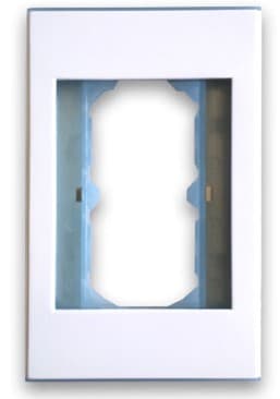 BROBOTIX TAPA - FACEPLATE DE 2 PANELES PARA JACK, ENSAMBLE FÁCIL Y SEGURO A PRESIÓN, LÍNEA ELITE, METÁLICO, BLANCO, BROBOTIX 938283
