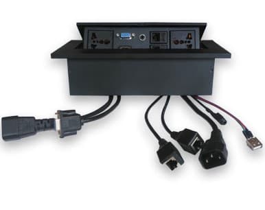 BROBOTIX CAJA P/MESA BROBOTIX 005514N, Cat 5, Metal, Negro