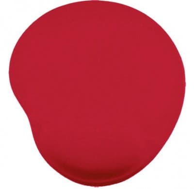 BROBOTIX Mouse Pad, C/ Almohadilla Tipo Gel, ROJO, Antiderrapante, Monótono, 24.5*21.5*0.2 Cms, BROBOTIX 500074R