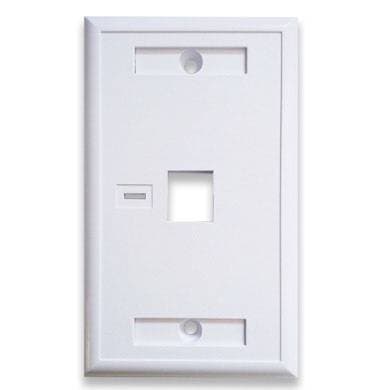 BROBOTIX TAPA - FACEPLATE DE 1 PANEL PARA JACK, UNIVERSAL, STANDARD, BLANCO, BROBOTIX 251701