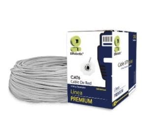 BROBOTIX Bobina UTP, CAT6, 100 m, Interior, Gris, CCA, BROBOTIX 062410