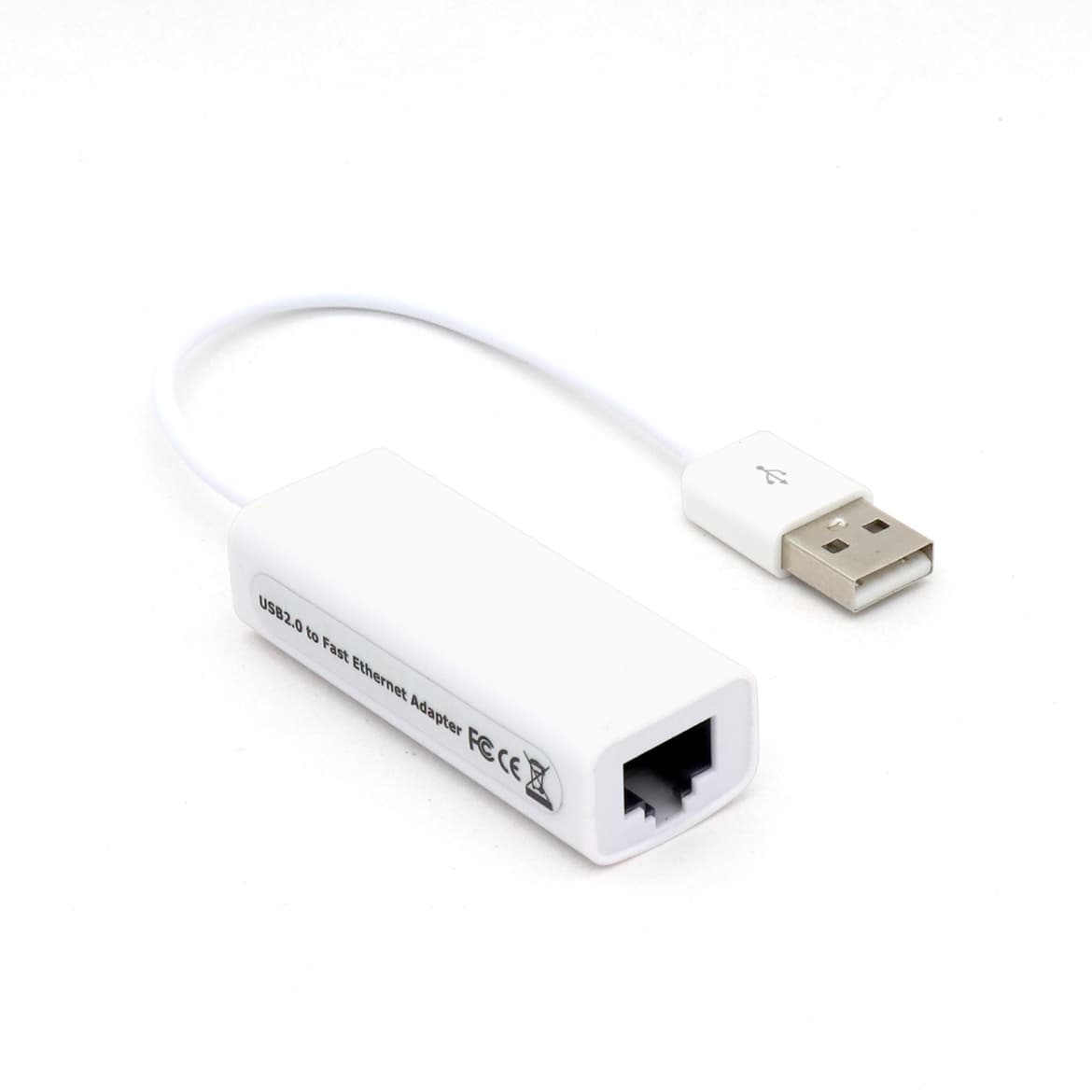 BROBOTIX CONVERTIDOR BROBOTIX USB V2.0 A RJ45, USB, RJ-45, Macho-Hembra, Blanco, 12 cm