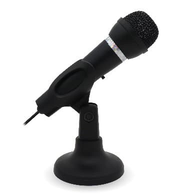 BROBOTIX Micrófono, Alámbrico, 1.30 mts, 11 cms, negro, 136483, BROBOTIX