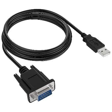 BROBOTIX Convertidor USB A Serial DB9M BROBOTIX 963579 , Serial DB9 / RS-232, USB 2.0 A, Macho/Macho, 1,8 m, Negro