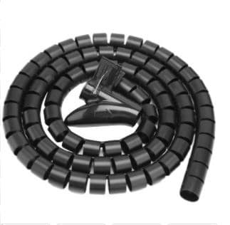 BROBOTIX Organizador de Cables, en Tubo BROBOTIX 263533, Organizador, Plástico, Negro, 150 cm
