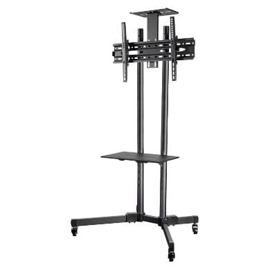 BROBOTIX Soporte de Piso, Móvil, para Pantalla BROBOTIX 963050, 50 kg, Acero laminado en frío, 32 pulgadas, 70 pulgadas, Pantallas