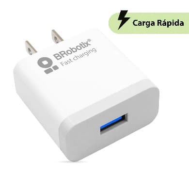 BROBOTIX CARGADOR CARGA RÁPIDA USB V3.0 TIPO A (6000533), Brobotix