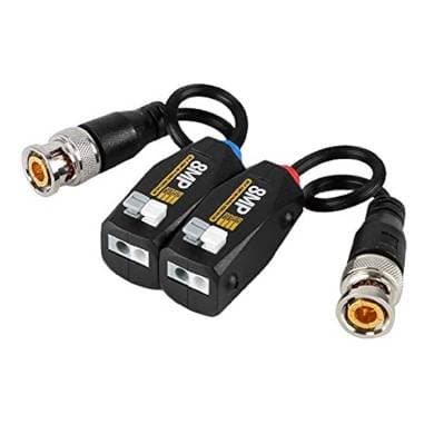 BROBOTIX Par de Transceptores Pasivos,BNC CCTV VIDEO BALUN, soporta CVI/AHD/TVI/CVBS, Resolución de 720p a 8MP, UTP CAT5e, 6, 6e, c/TVS (supresor) BROBOTIX 6007471