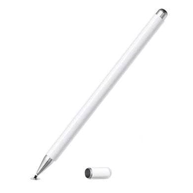 BROBOTIX Lápiz-Pluma Stylus Capacitiva, para Tableta, Celular, Pantallas Touch, Universal, Blanca, 6007174, BROBOTIX