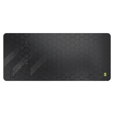 BROBOTIX Mousepad Gaming, superficie extra suave y antiderrapante, repelente al agua, bordes cocidos, resistente, 40x90x.03 cms, gris, BROBOTIX 6007099