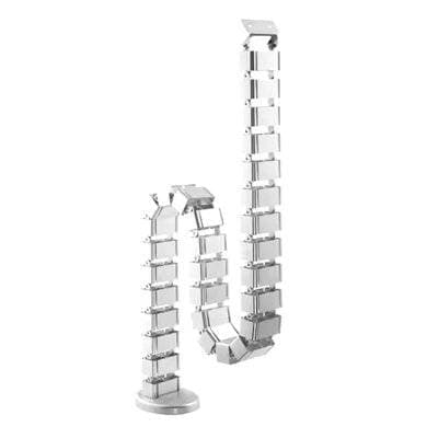 BROBOTIX ORGANIZADOR DE CABLES EN VERTICAL ARTICULADO, MATERIAL ABS Y ACERO, COLOR PLATA, 6007143 BROBOTIX