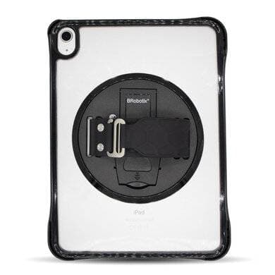 BROBOTIX FUNDA GLASS CON GIRO 360° PARA IPAD 2025 11.0, A16 2025 (A3354, A3355, A3356), FUNDA TRASPARENTE, INCLUYE CORREA DE MANO GIRATORIA, BROBOTIX 406122