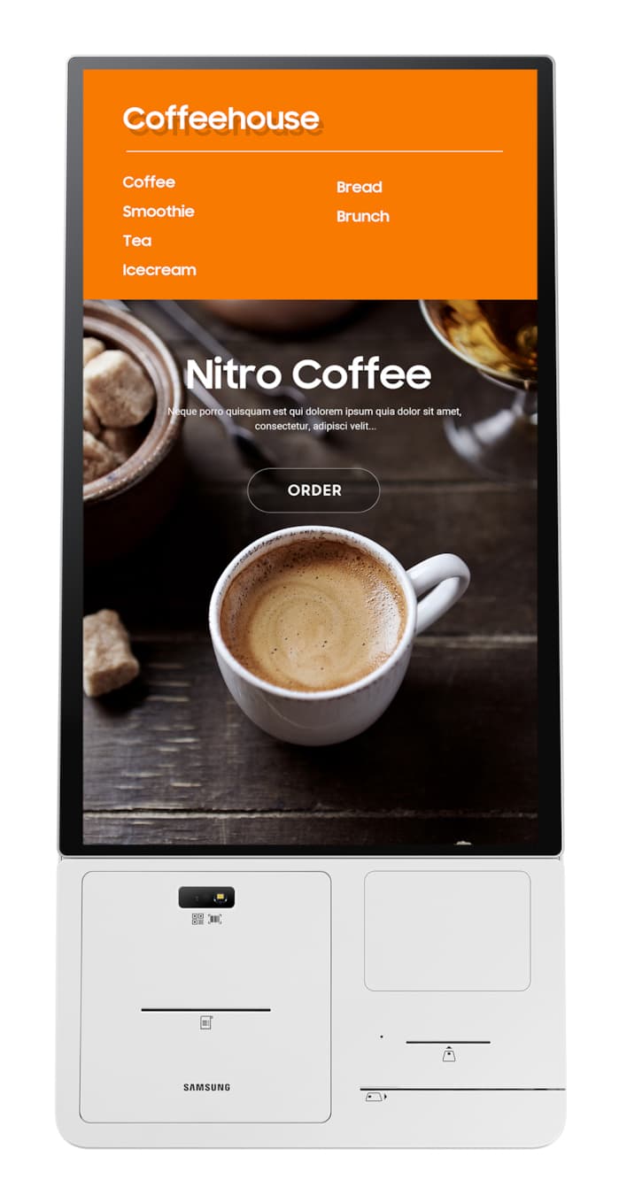 SAMSUNG Caja y Base de conexión para Kiosco SAMSUNG, con impresora, Modelo CY-KM24APXZA