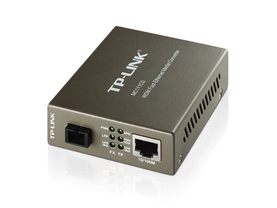 TP-LINK CONVERTIDOR MULTIMEDIA WDM DE 10/100MBPS TP-LINK MC112CS DE RECEPCIÓN Y TRANSMISIÓN DE DATOS EN UNA FIBRA