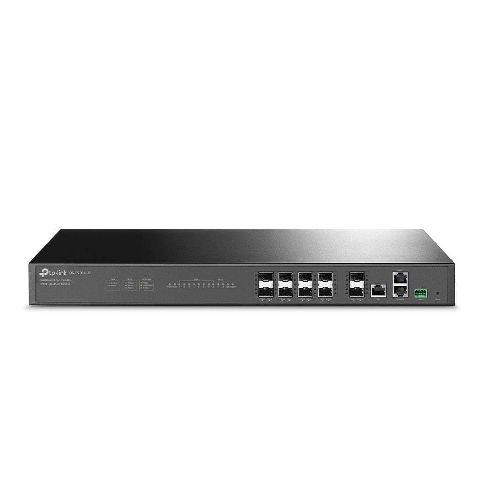 TP-LINK OLT DeltaStream 1U Caja de pizza 8 puertos GPON ( DS-P7001-08 ), 8 puertos PON, Admite división 1:128., Capacidad: 1024 ONTs