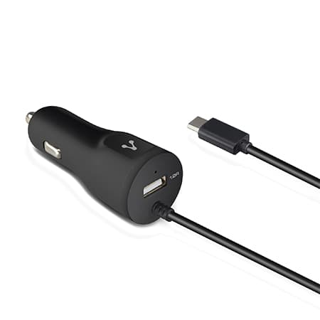 VORAGO Cargador cable micro USB VORAGO AU-303, Negro, 2.4A USB 1.0A
