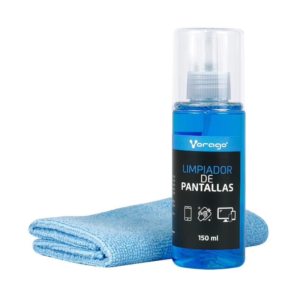 VORAGO Limpiador de Pantallas Vorago CLN-109 150ML con franela Microfibra.
