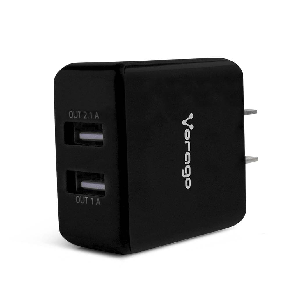 VORAGO CARGADOR PARA PARED VORAGO AU-106 CON 2 PUERTOS USB NEGRO