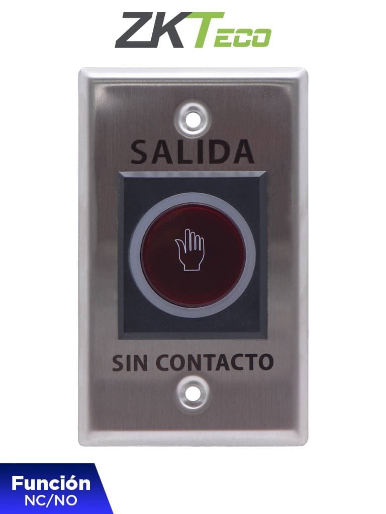 ZK TECO ZKTECO TLEB102 - Botón de Salida sin Contacto, Serie K11, Indicador LED, Acero Inoxidable, 12 VCC, Función NC/NO, Distancia de Detección hasta 10 cm
