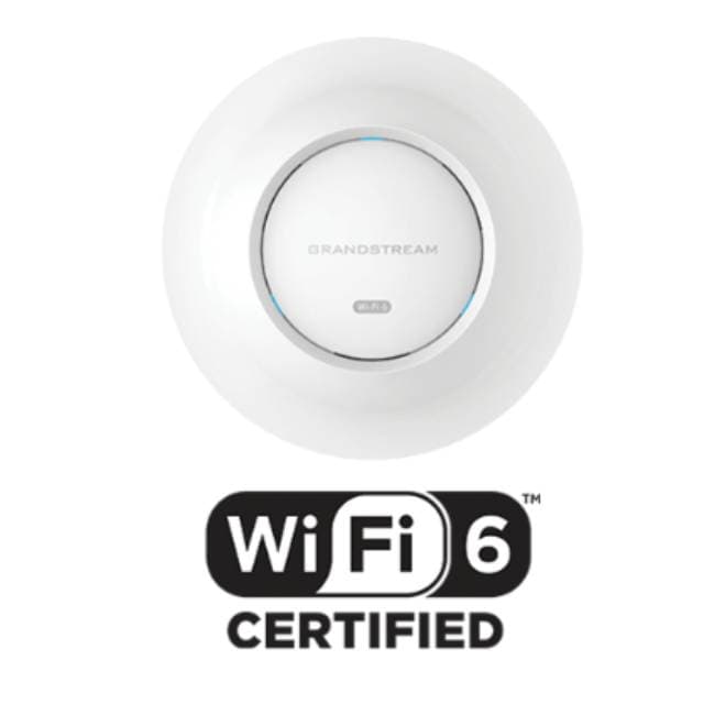 GRANDSTREAM Punto de Acceso Wifi 6, puertos 2,5 Gigabit con PoE+, admin en la nube(Gratuito), Interior, MIMO, Cobertura hasta 175 mts y 512 usuarios