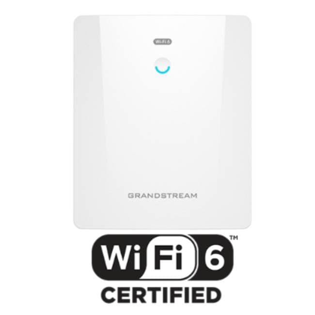 GRANDSTREAM Punto de Acceso Wifi 6, 2,5 Gigabit con PoE/PoE+ , admin en la nube(Gratuito), exterior, MIMO, Cobertura hasta 300 mts y 512 usuarios
