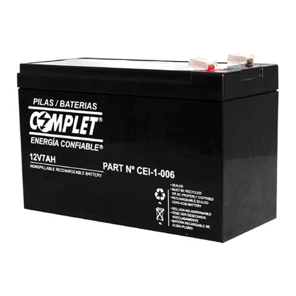 COMPLET Batería Plomo Ácido COMPLET 12V 7Ah. Garantía 12 meses