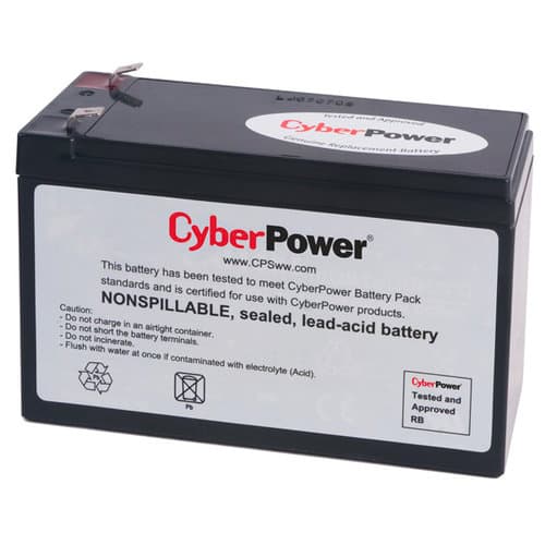CyberPower Batería de Reemplazo CyberPower RB1290, Negro, 12 V, 9 AH