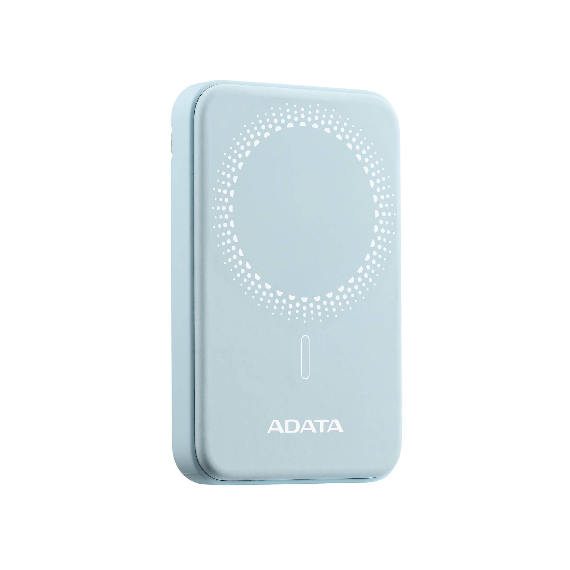 ADATA Powerbank inalambrico ADATA R050, 5,000mAh, Carga rápida QC/PD de 20 W. MAGNETICO. Color AZUL, PR050-11LB