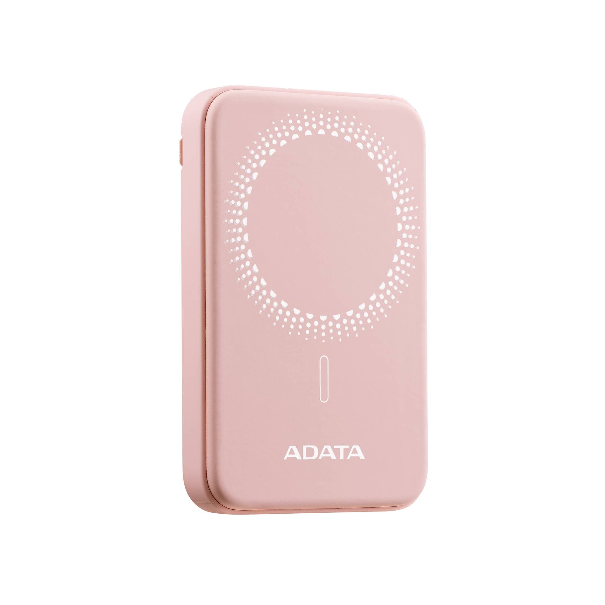 ADATA Powerbank inalambrico ADATA R050, 5,000mAh, Carga rápida QC/PD de 20 W. MAGNETICO. Color ROSA, PR050-11PK