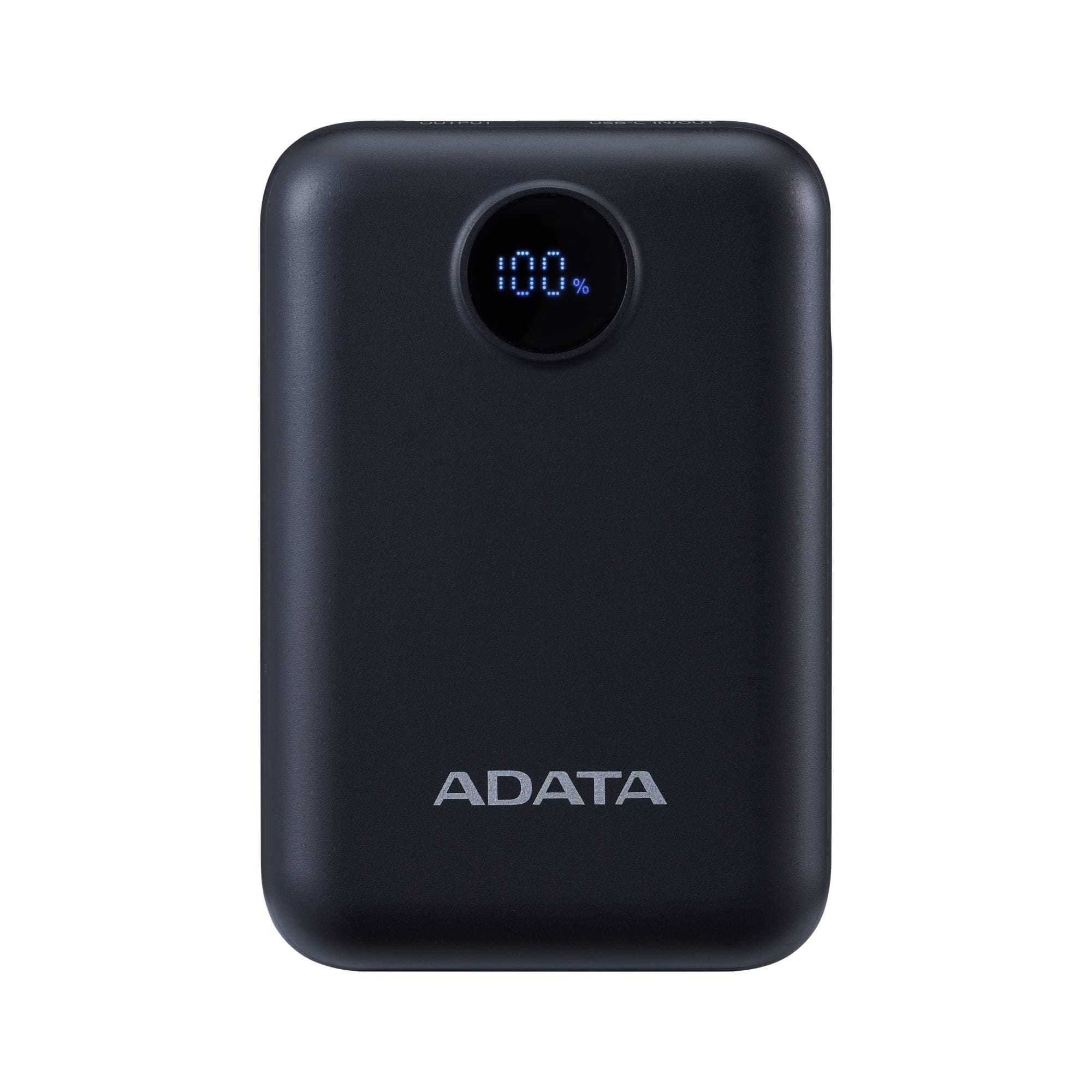 ADATA PowerBank ADATA C100 de 10,000 mAh. Carga simultánea de 2 dispositivos. Con indicador LED de carga. Color NEGRO. PC10022-12BK