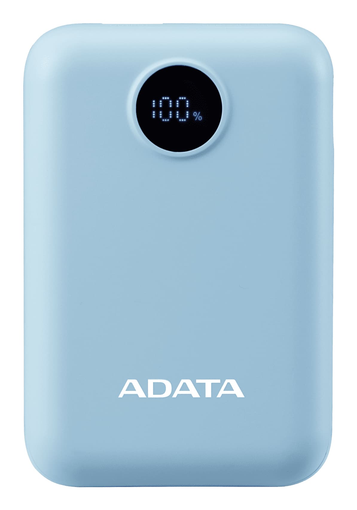 ADATA PowerBank ADATA C100 de 10,000 mAh. Carga simultánea de 2 dispositivos. Con indicador LED de carga. Color AZUL. PC10022-12LB