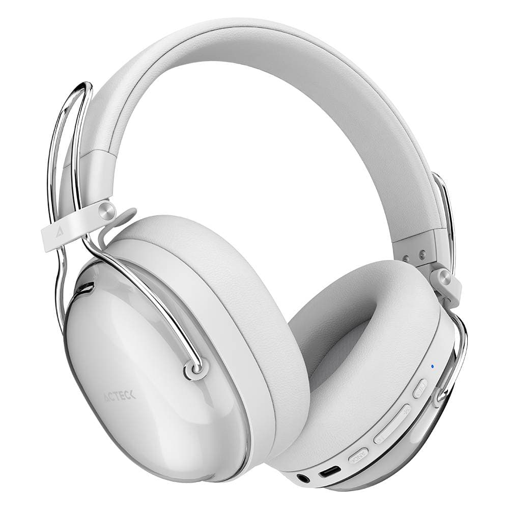 ACTECK Audífonos Inalámbricos Bluetooth Luxe Pure HP730 Acteck Elite Series Cancelación de ruido activo hibrido, Color Blanco. AC-940887