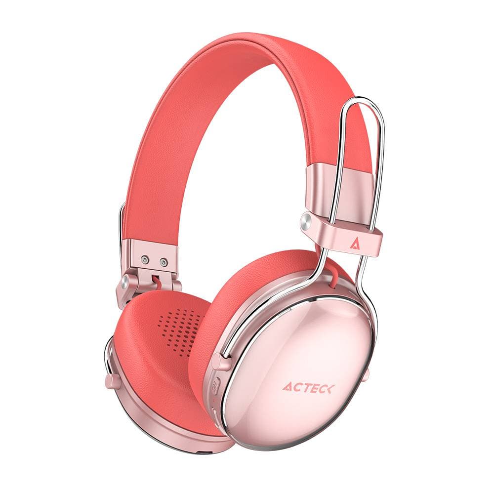 ACTECK Audífonos Inalámbricos Bluetooth Luxe Chic HP710 Acteck Elite Series Duración de batería hasta 30h, Color Salmon. AC-940894