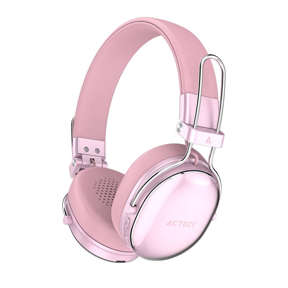 ACTECK Audífonos Inalámbricos Bluetooth Luxe Chic HP710 Acteck Elite Series Duración de batería hasta 30h, Color Rosa. AC-940900