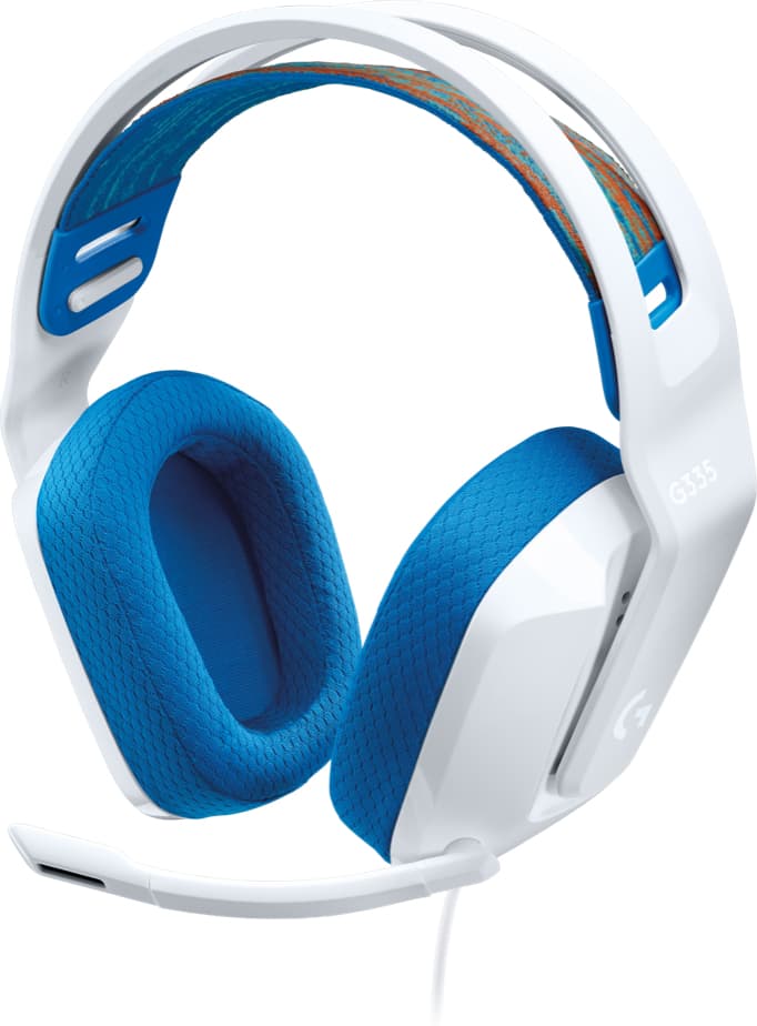 LOGITECH Diademas LOGITECH G335, Diadema, Blanco/Azul
