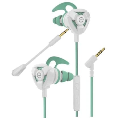 Easy Line Audífonos STORM, Blanco/Verde, con microfono desmontable 3.5 mm EASY-LINE