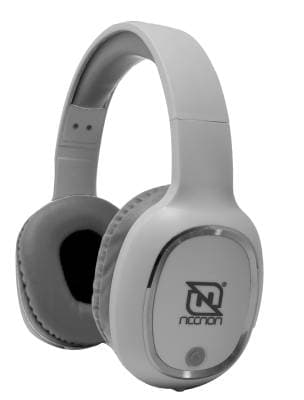 NECNON AUDIFONOS OVER-EAR BLUETOOTH NBH-04 PRO ALTA POTENCIA RADIO FM MICRO SD 3.5MML MANOS LIBRES BLANCO/PLATA