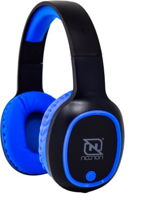 NECNON AUDIFONOS OVER-EAR BLUETOOTH NBH-04 PRO ALTA POTENCIA RADIO FM MICRO SD 3.5MML MANOS LIBRES NEGRO/AZUL