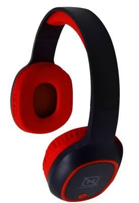 NECNON AUDIFONOS OVER-EAR BLUETOOTH NBH-04 PRO ALTA POTENCIA RADIO FM MICRO SD 3.5MML MANOS LIBRES NEGRO/ROJO