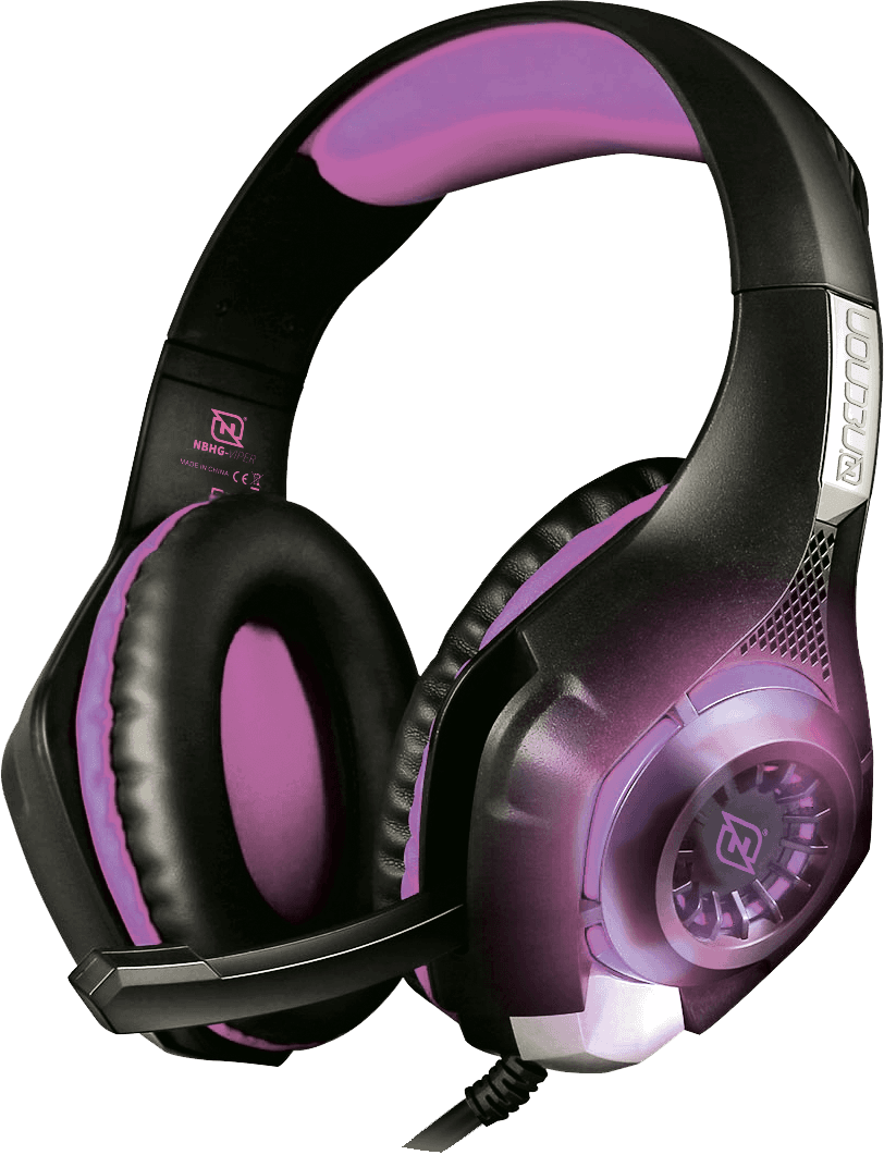 NECNON HEADSET GAMING OVER-EAR NBHG VIPER LED ALAMBRICO DIADEMA FLEXIBLE MICROFONO 3.5MM USB PC CONSOLAS CELULAR INC ADAPTADOR MEGABASS FUCSIA
